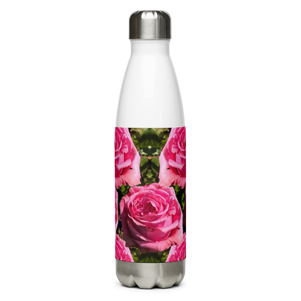 Rose Print Steel Water Bottle